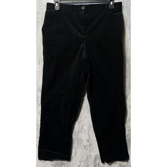 L.L. Bean Pants - LL Bean Corduroy Pants Womens 16P Black Slash Pockets Cowgirl Casual Classic Fit